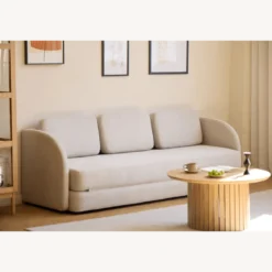 Katarina foldbar sovesofa beige L: 217 x D: 77/145 x H: 75 cm