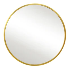 Kaya rundt spejl med messing/guld ramme Ø70 cm