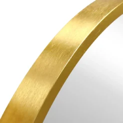 Kaya rundt spejl med messing/guld ramme Ø70 cm