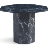 Lagoni - rundt spisebord Ø100 cm i sort marmor look