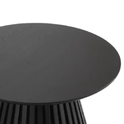 Lewis lamel sofabord sort Ø70 cm
