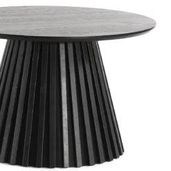 Lewis lamel sofabord sort Ø70 cm