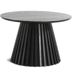 Lewis lamel sofabord sort Ø70 cm