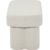 Linea bænk hvid Boucle 100x42x44 cm
