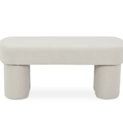Linea bænk hvid Boucle 100x42x44 cm