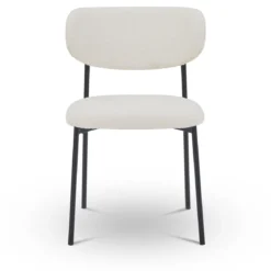 Lucinda Spisebordsstol - hvid boucle
