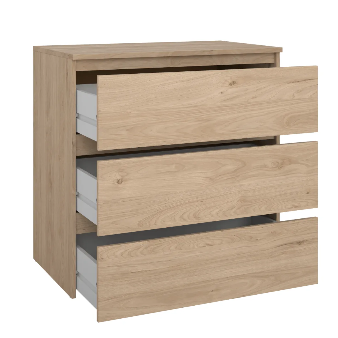 Maise kommode H:70 x B:70 x D:41 cm med 3 skuffer i egelook