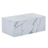 Maxine sofabord hvid marmor look 90x50 cm