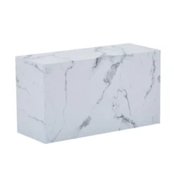 Maxine sofabord hvid marmor look 90x50 cm