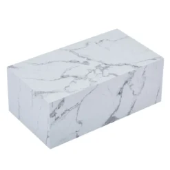 Maxine sofabord hvid marmor look 90x50 cm