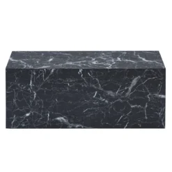 Maxine sofabord sort marmor look 90x50 cm