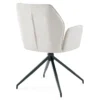 Minna Spisebordsstol - beige tekstil med drejefunktion 360 grader