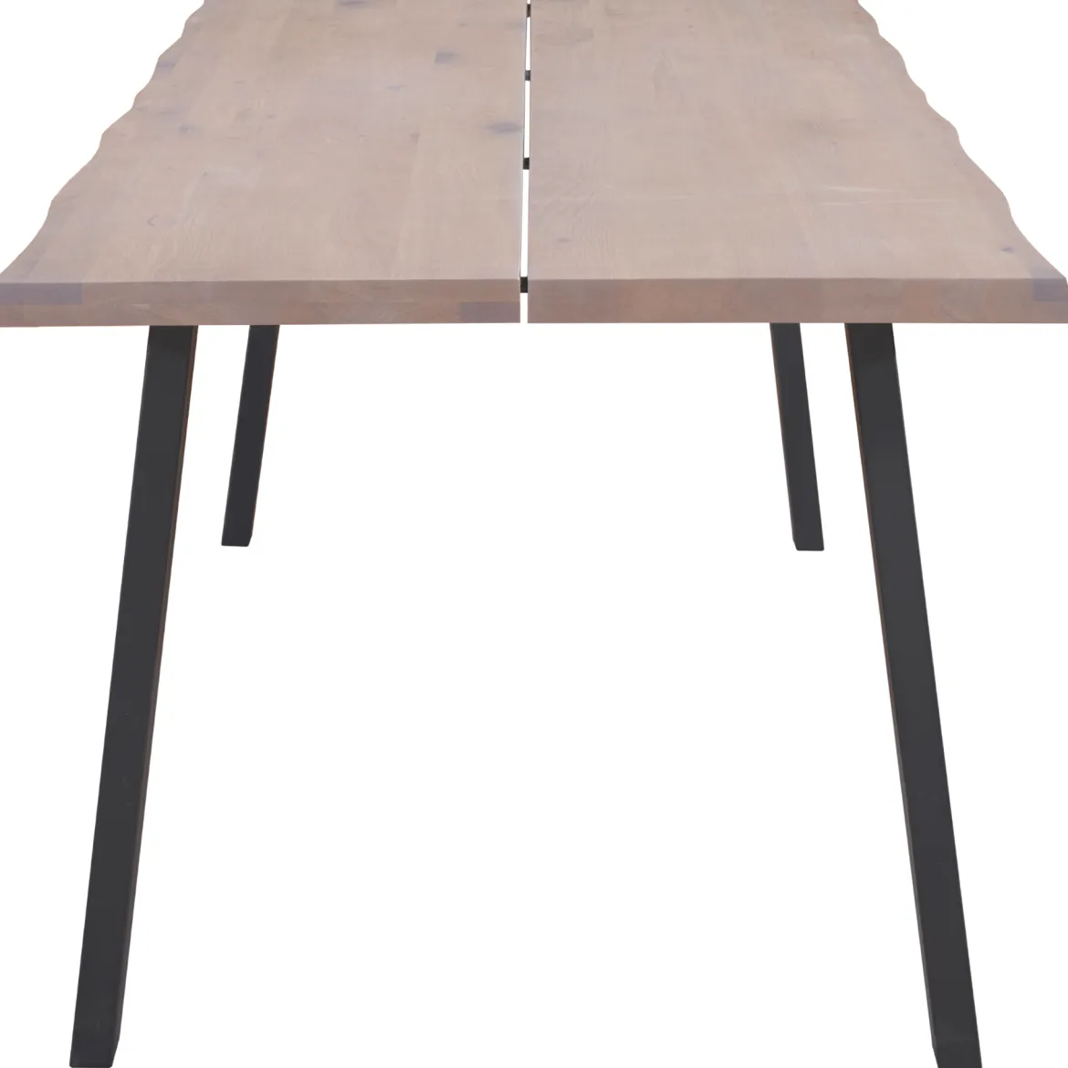 Molly plankebord - 200x95 cm - i hvidolieret eg med A-ben - (Forberedt til tillægsplader)