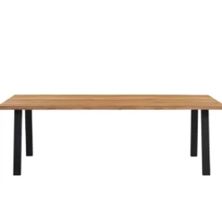 Molly plankebord - 200x95 cm - naturligt olieret eg med A-ben (Forberedt til tillægsplader)
