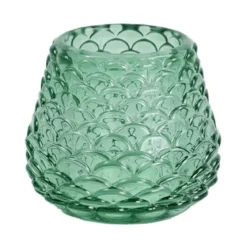 Naja glas fyrfadsstage grøn 7 cm