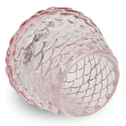 Naja glas fyrfadsstage lyserød 7 cm