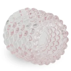Nelly glas fyrfadsstage lyserød 8,5 cm