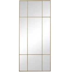 New Yorker spejl med guld/messing farvet ramme 180 x 80 cm