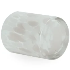 Nina glas fyrfadsstage lyserød 10 cm