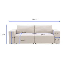 Noelle sovesofa i beige tekstil