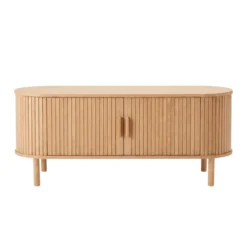 Penelope TV-bord med jalousilåger i eg - 120x40x48 cm