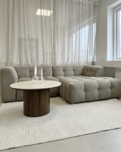 Poppy chaiselong bubble sofa sand - venstrevendt