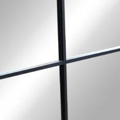 Sandra - New yorker spejl med buning sort 110x65 cm