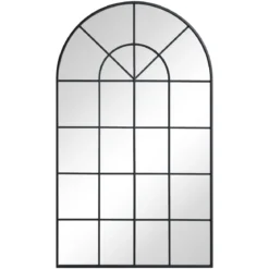 Sandra - New yorker spejl med buning sort 110x65 cm