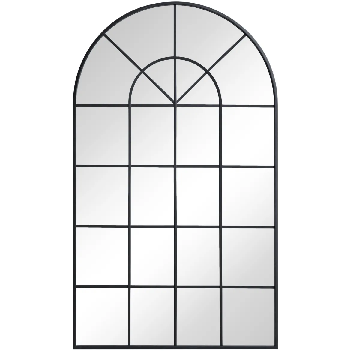 Sandra - New yorker spejl med buning sort 110x65 cm