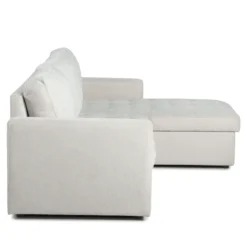 Sinus beige sovesofa med vendbar chaiselong og opbevaring