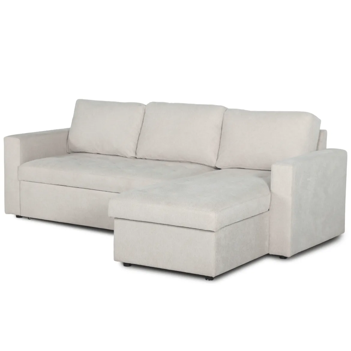Sinus beige sovesofa med vendbar chaiselong og opbevaring