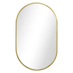 Sofie Ovalt Spejl Med Messing/Guld Ramme 50 x 80 cm